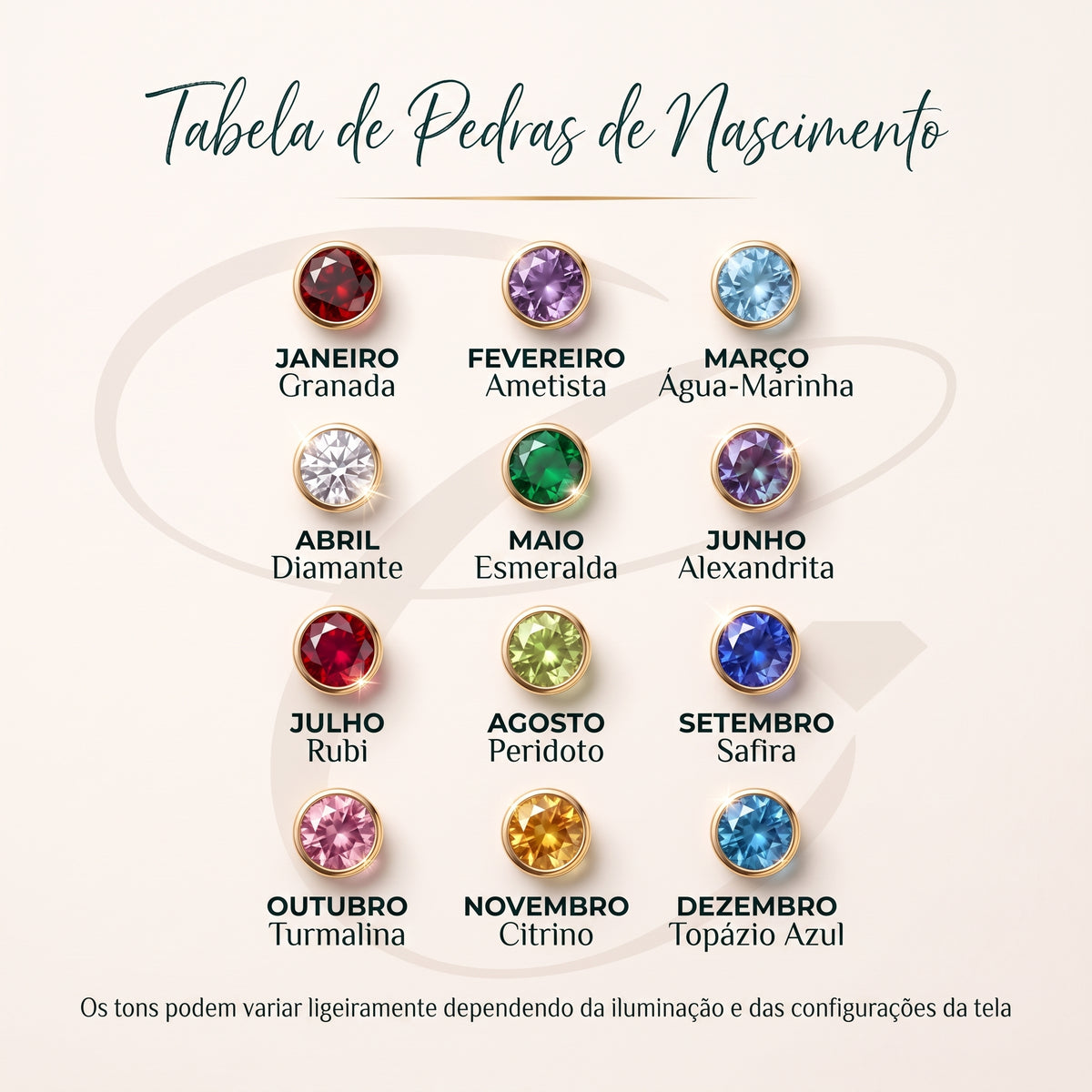 Pulseira Delicada de Pedra do Mês Baguete